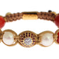 Nialaya CZ Carnelian Pearl 925 Silver Bracelet