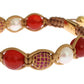 Nialaya CZ Carnelian Pearl 925 Silver Bracelet