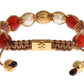 Nialaya CZ Carnelian Pearl 925 Silver Bracelet