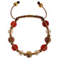 Nialaya CZ Carnelian Pearl 925 Silver Bracelet