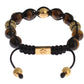 Nialaya CZ Brown Tigers Eye 925 Silver Bracelet