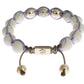 Nialaya Purple CZ Howlite 925 Silver Bracelet