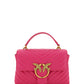 PINKO Pink Calf Leather Love Lady Mini Handbag