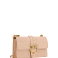 PINKO Pink Calf Leather Love One Classic Shoulder Bag