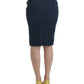 Cavalli Blue corduroy pencil skirt