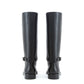 Burberry Buckle Embellished Leather Black Boots