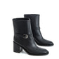 Burberry Black Leather Ankle Boots