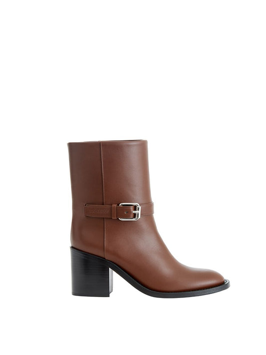 Burberry Brown Leather Ankle Boots