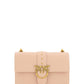 PINKO Pink Calf Leather Love One Classic Shoulder Bag