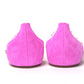 Christian Louboutin Hot Pink Suede Crystals Flat Point Toe Shoe