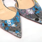 Christian Louboutin Multicolor Silver Flat Point Toe Shoe