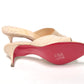Christian Louboutin Nougat Kitten Heel Mule Leather Shoes