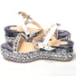 Christian Louboutin multicolor Multi Print And Stud Embellished Platform Sandal