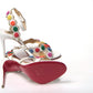 Christian Louboutin White Multicolor Spot Design High Heels Shoes Sandal