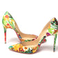 Christian Louboutin Multicolor Flower Printed High Heels Pumps Shoes