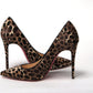 Christian Louboutin Multi/Black Leopard Kate 100 Pony Heel