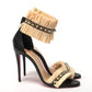 Christian Louboutin Black/Savane Black/Natural Poupedou 100 Calf Heel