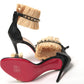 Christian Louboutin Black/Savane Black/Natural Poupedou 100 Calf Heel