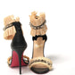 Christian Louboutin Black/Savane Black/Natural Poupedou 100 Calf Heel