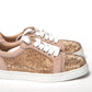 Christian Louboutin Antoinette Rose Gold Embellished Sneakers