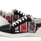 Christian Louboutin Black Multi/Marine Mat Louis Junior Spikes Shoes