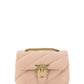 PINKO Pink Calf Leather Love Classic Shoulder Bag
