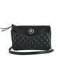 Versace Black Lamb Leather Pouch Crossbody Bag