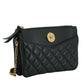Versace Black Lamb Leather Pouch Crossbody Bag