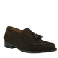 Saxone of Scotland Brown Suede Leather Mens Loafers Shoes