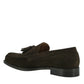 Saxone of Scotland Brown Suede Leather Mens Loafers Shoes