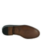 Saxone of Scotland Black Spazzolato Leather Mens Loafers Shoes