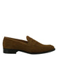 Saxone of Scotland Tabacco Brown Suede Leather Mens Loafers Shoes