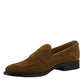 Saxone of Scotland Tabacco Brown Suede Leather Mens Loafers Shoes