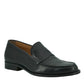 Saxone of Scotland Black Calf Leather Mens Loafers Shoes