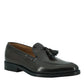 Saxone of Scotland Dark Brown Spazzolato Leather Mens Loafers Shoes