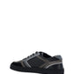 Fendi Black Calf Leather Low Top Sneakers