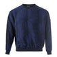 Emporio Armani Rounded neck Sweatshirt in Blue with Zip Detail
