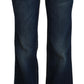Costume National Blue Low Waist Flared Women Denim Jeans