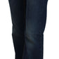 Costume National Blue Low Waist Flared Women Denim Jeans