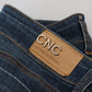 Costume National Blue Low Waist Flared Women Denim Jeans