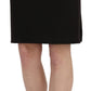 GF Ferre Black High Waist Pencil Cut Knee Length Formal Skirt