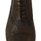 Dolce & Gabbana Brown Lizard Leather Dress Oxford Shoes