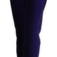 Just Cavalli Purple Cotton Corduroy Women Pants