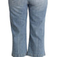 Dolce & Gabbana Blue Tattered Cotton Denim Capri Cropped Jeans