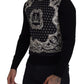 Dolce & Gabbana Black Bandana Crewneck Pullover Sweater