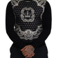 Dolce & Gabbana Black Bandana Crewneck Pullover Sweater