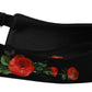 Dolce & Gabbana Black Floral Crystal Slingbacks Flats Shoes