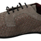 Dolce & Gabbana Brown Leather Suede Derby Formal Shoes