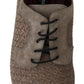 Dolce & Gabbana Brown Leather Suede Derby Formal Shoes