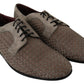 Dolce & Gabbana Brown Leather Suede Derby Formal Shoes